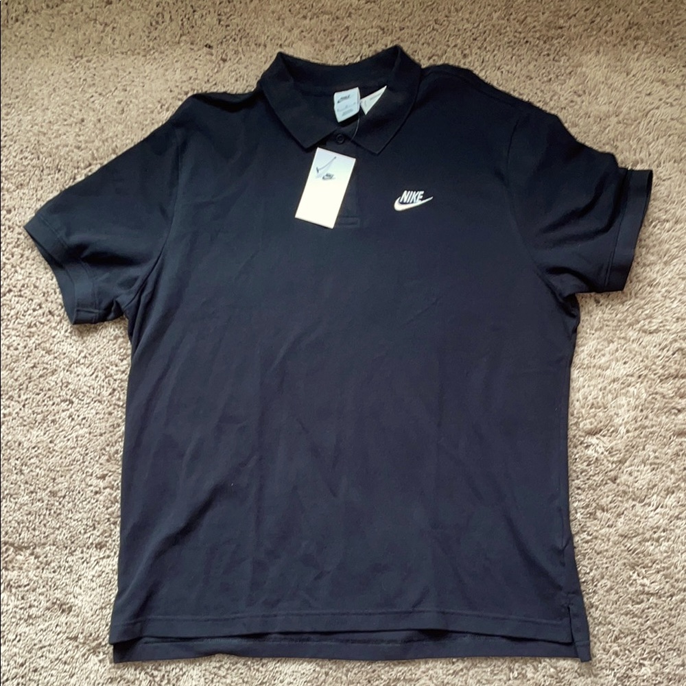NWT Nike Black Polo Shirt Classic Design size XL